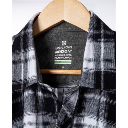 Košeľa ARDON®OPTIFLANNELS čierna